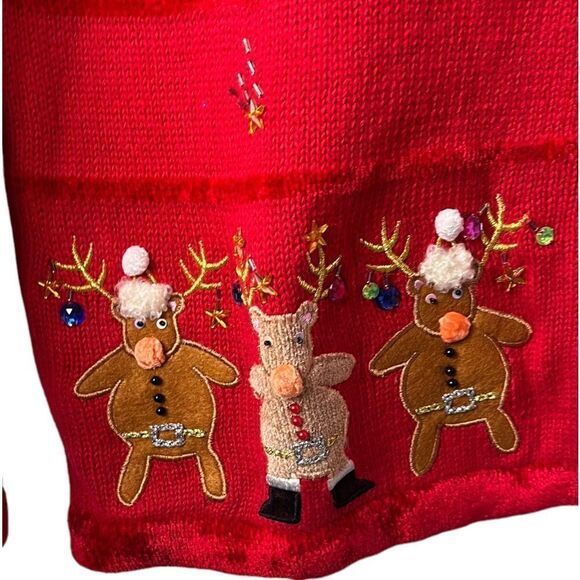 Sparkling Storybook Knits NWT Limited Edition Holiday L/S Cardigan Size Large - Picture 4 of 5
